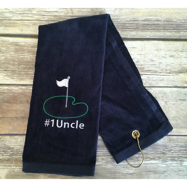 #1 Uncle Golf Towel-AlfonsoDesigns