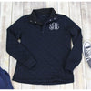 Monogrammed Quilted Snap Pullover-AlfonsoDesigns