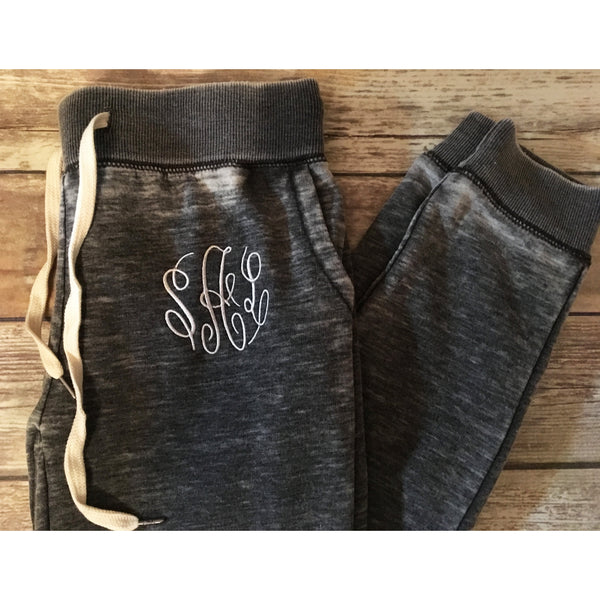 Monogrammed Jogger Sweatpants-AlfonsoDesigns