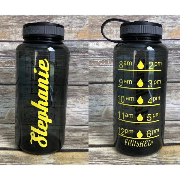Personalized 34oz Water Intake Water Bottle-AlfonsoDesigns